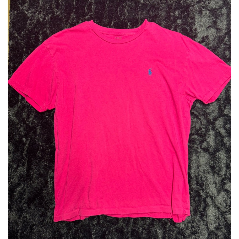 Polo Ralph Lauren Mens Pink Short Sleeve Crew Neck Pony Logo T-Shirt Size Small